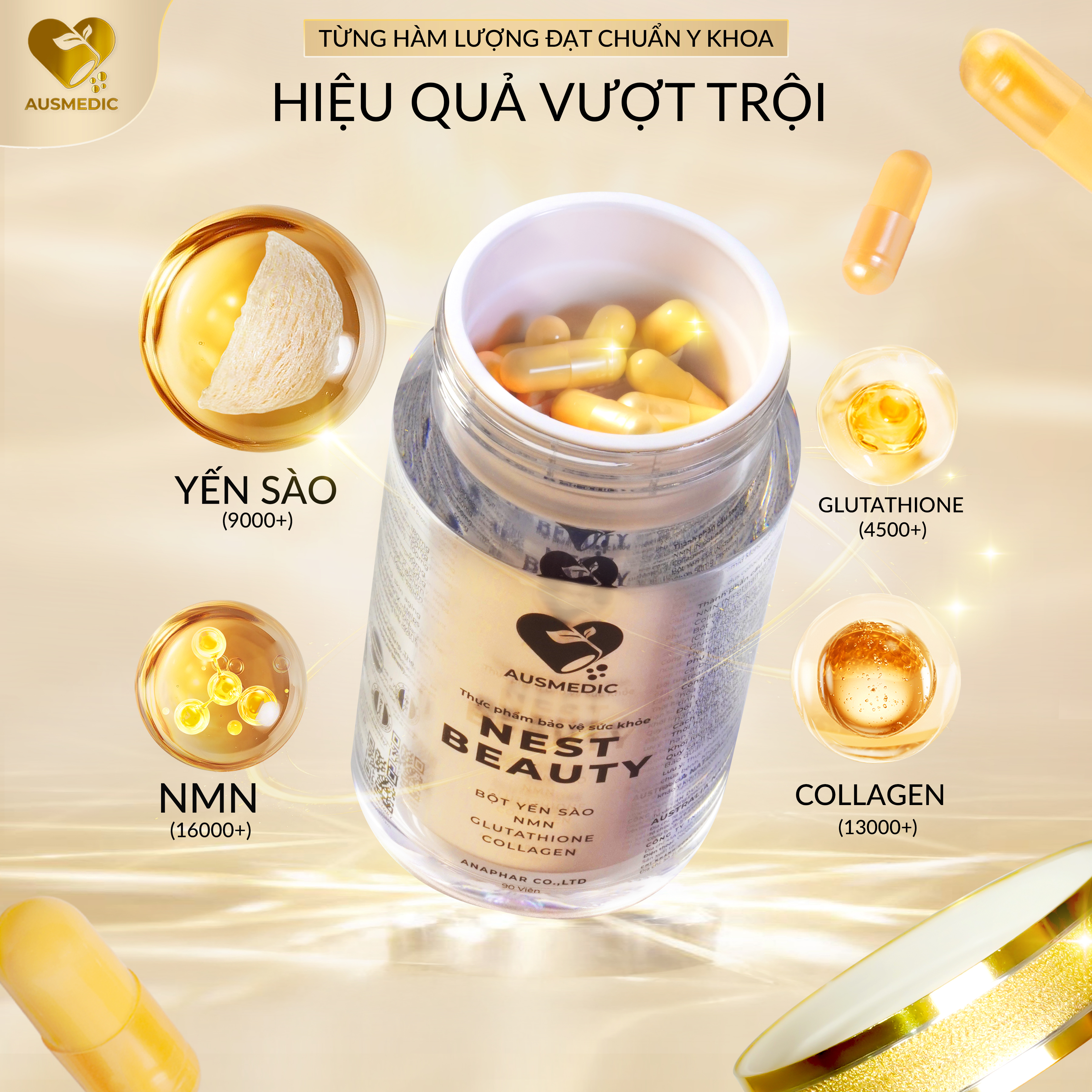 VIÊN UỐNG NMN NEST BEAUTY CHỐNG LÃO HÓA DA
