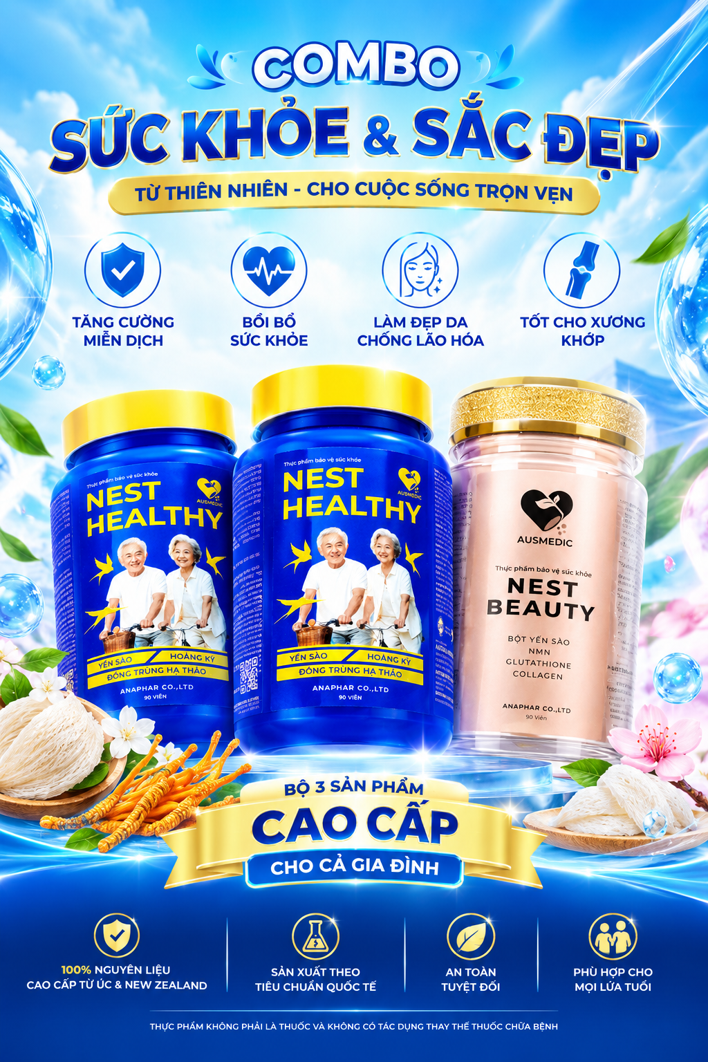 COMBO 2 NEST HEALTHY + 1 NEST BEAUTY